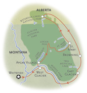 Glacier Montana Map